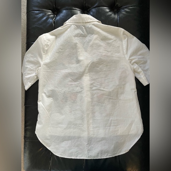 Zara White Embroidered Button zip Top size XS - Picture 5 of 7